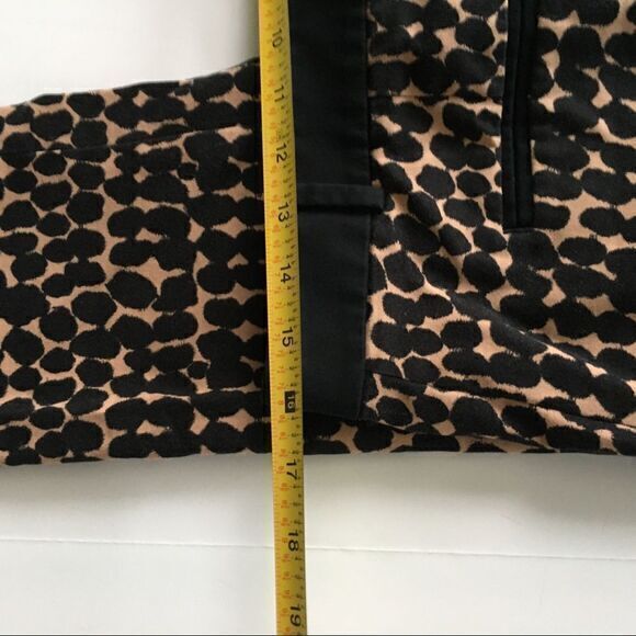 LOFT Ann Taylor Ankle Pants Printed Womens Size 6 Black Brown - Picture 6 of 7